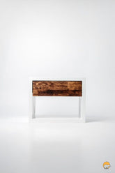 Beyaz Masif Ahşap Komodin - Datvico