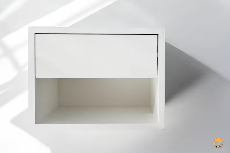 "Blando" Beyaz Yüzen Komodin - Datvico