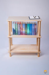 3 Raflı Ahşap Naturel Kitaplık - Datvico