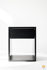 Siyah Masif Ahşap Komodin - Datvico