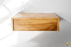 Masif Meşe Çekmeceli Yüzen Komodin - Datvico