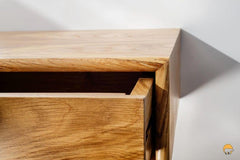 Masif Meşe Çekmeceli Yüzen Komodin - Datvico