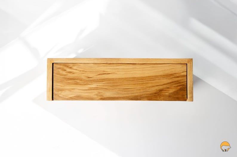 Masif Meşe Çekmeceli Yüzen Komodin - Datvico