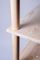 2 Raflı Masif Ahşap Naturel Kitaplık - Datvico