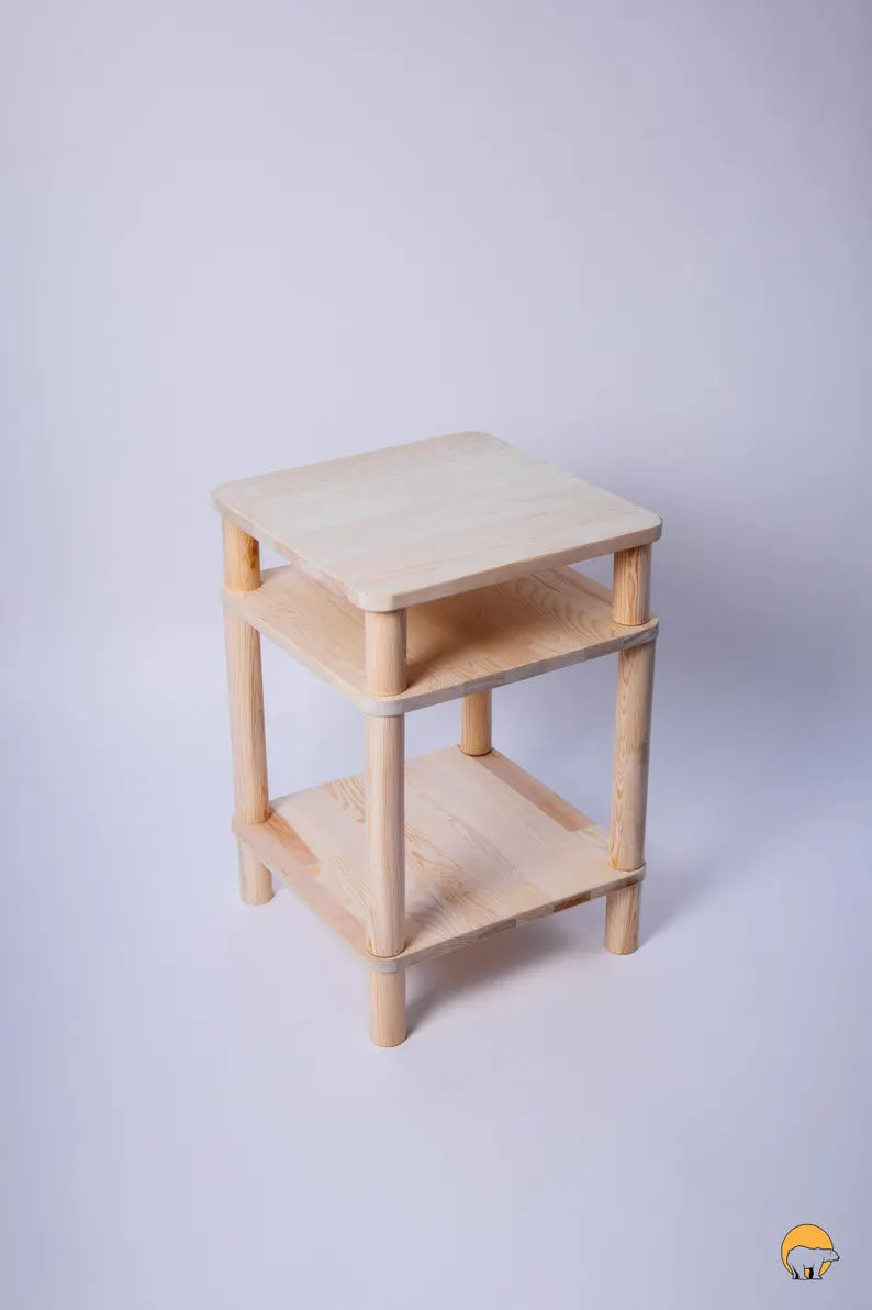 "Berce" Masif Ahşap Yan Sehpa - Datvico