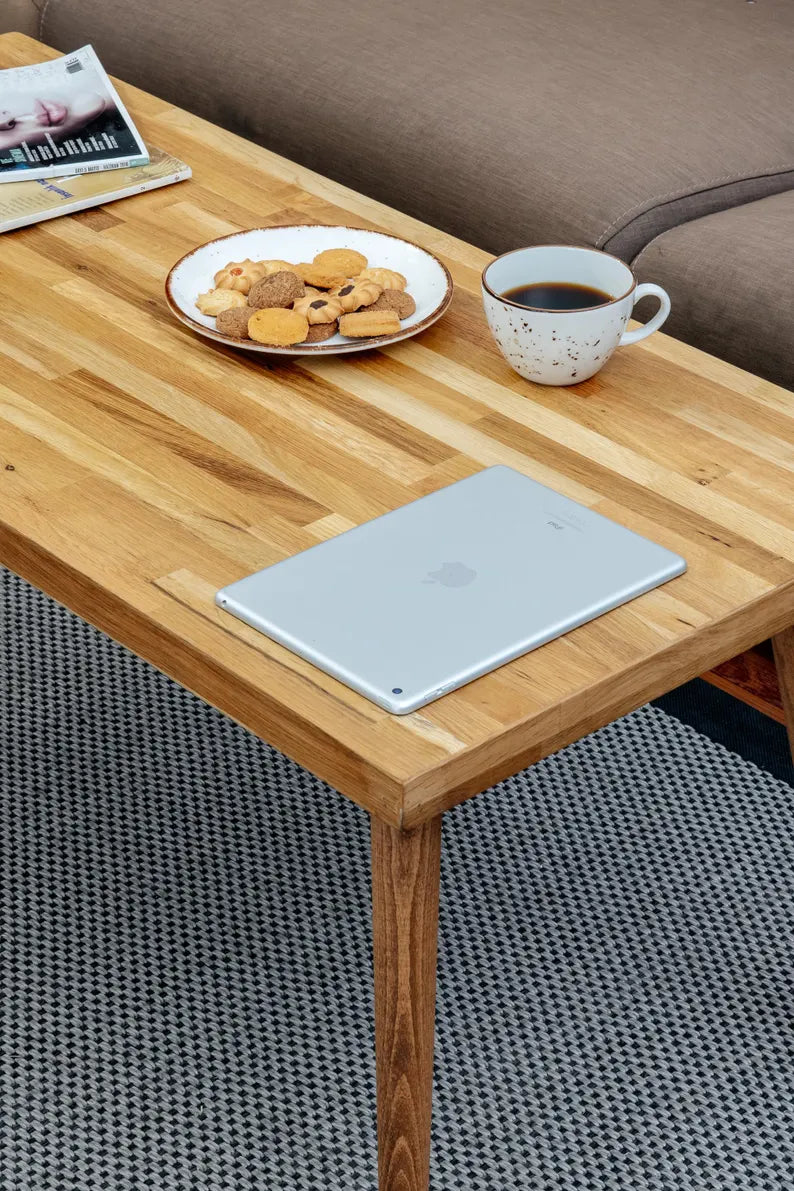 Modern Masif Meşe Orta Sehpa - Datvico