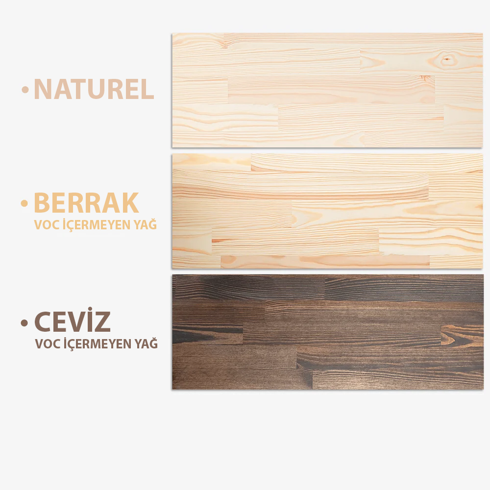 4 Raflı Ahşap Naturel Kitaplık